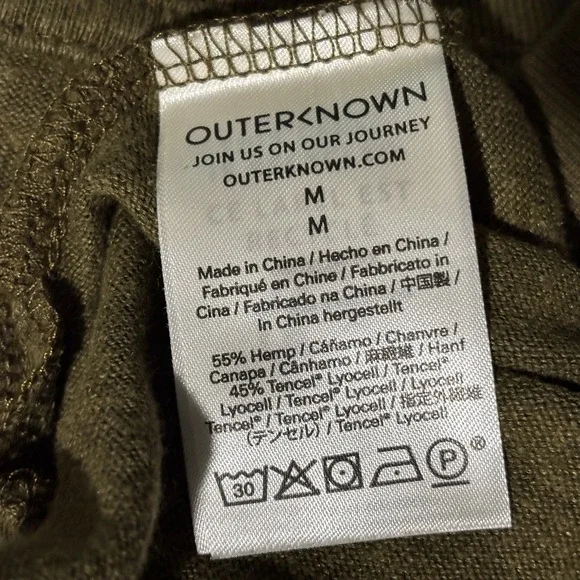 Outerknown Womens M Hemp Tee Shirt MIDI Dress Bailey Green Grass Neptune Comfort - Picture 8 of 8